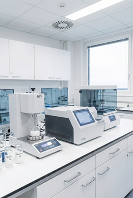 Advanced polymer testing laboratory at Shengde ensuring strict quality control for compatibilizers.